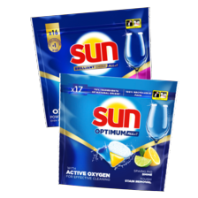 Sun vaatwastabletten of capsules